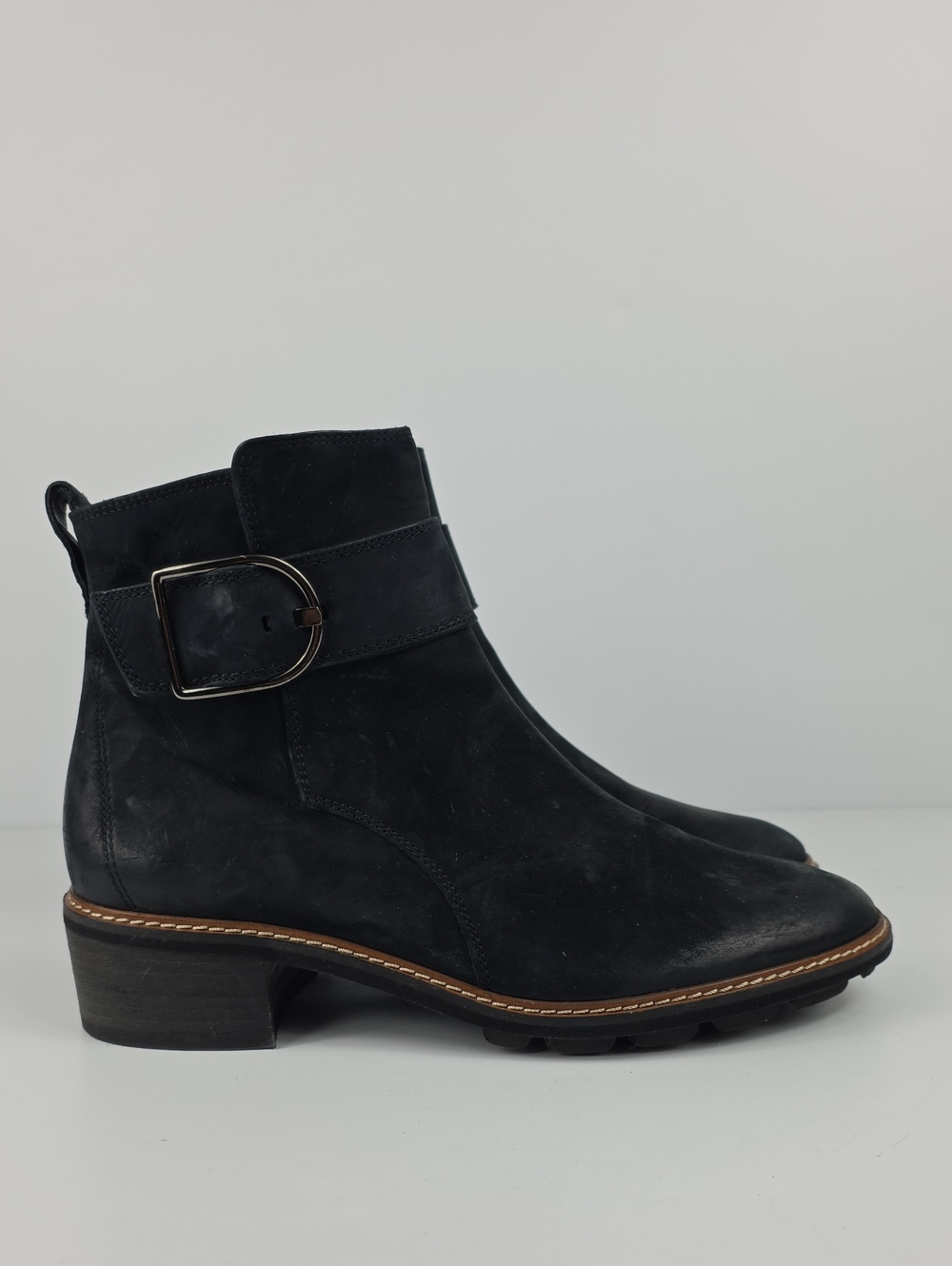 Paul Green Dark Suede Women's Ankle Boots Size Uk 5.5 - US 8 - Picture 4 of 11